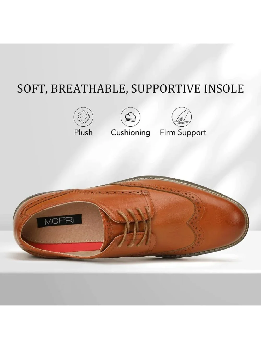 Men's Brown Cap Toe Wedding Work Wear Office Business Oxford Dress Shoes